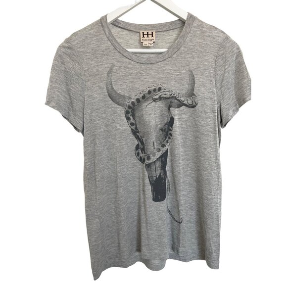 Haute Hippie Longhorn & Snake Graphic Tee Heather - Picture 3 of 4